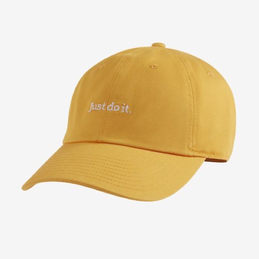 Nike Unisex Gold “Just Do It Lifestyle” Club Adjustable Hat FB5370-717 NWT